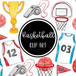 Basketball Clip art Aquarelle Peint à la main Digital Clipart Sports Télécharger Utilisation commerciale gratuite PNG