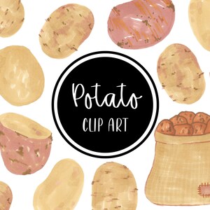 Patata acuarela pintada a mano Digital Clip art Clipart Tarjetas vegetales Descargar uso comercial gratuito PNG