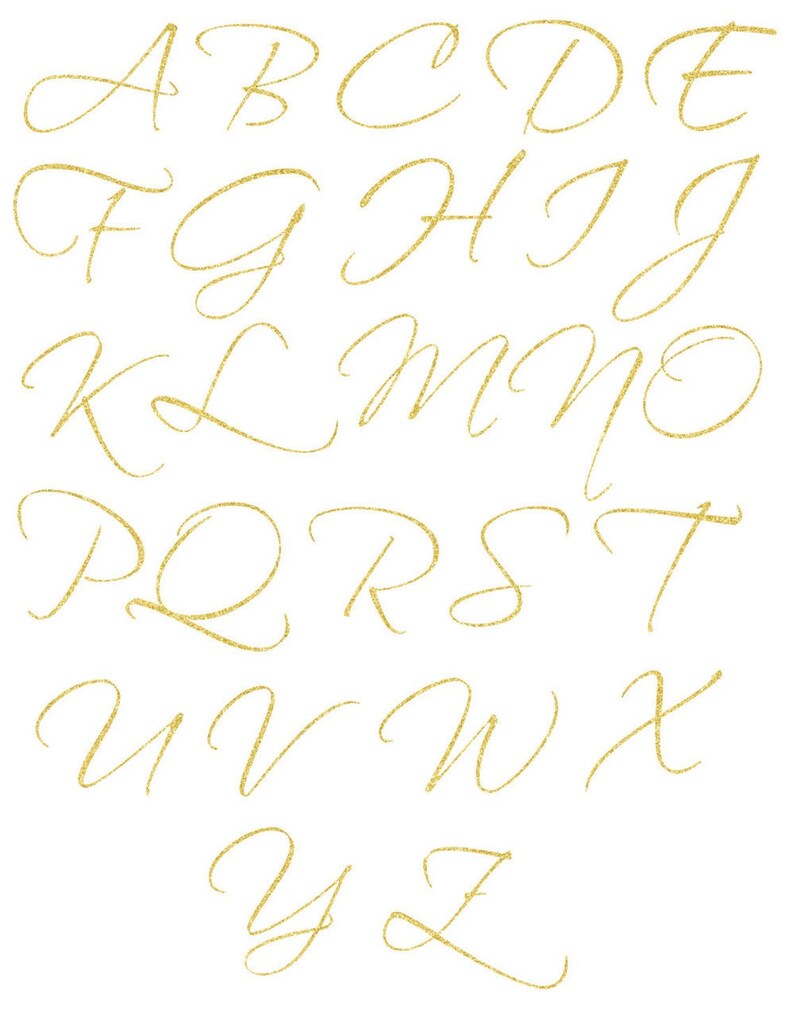 Alphabet Clip Art Glitter Gold Alphabet Cards Download Free Commercial Use PNG