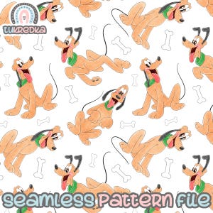 Può includere: Uno schema senza cuciture con un cane dei cartoni animati con un collare verde su uno sfondo bianco. Il cane è in varie pose, tra cui seduto, sdraiato e in corsa. Ci sono anche ossa bianche sparse in tutto lo schema.