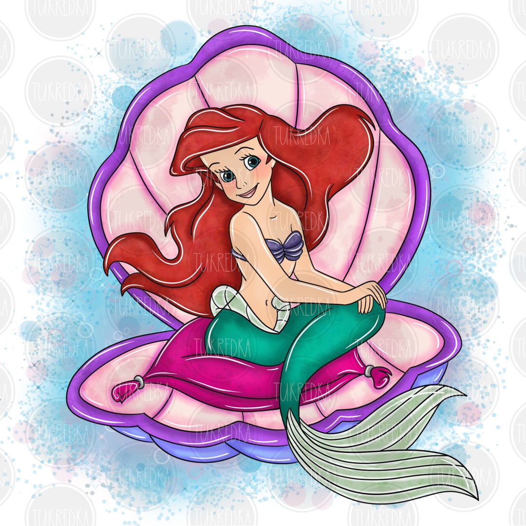 Princess Ariel Clip Art, the Little Mermaid PNG Clip Art, Cartoon ...