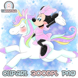 Minnie Mouse Unicorn Clipart, PNG Clip art, Mickey Mouse and Friends Cartoon Sublimation PNG