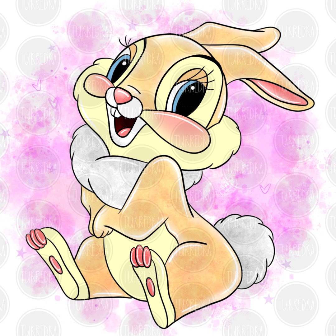 Bambi Rabbit Cute Clip Art PNG, Cartoon Bambi Clipart Sublimation PNG ...