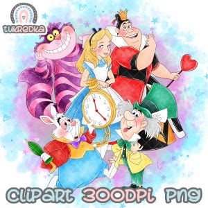 Alice In Wonderland Clip art PNG, Cartoon Sublimation PNG Clipart, Cartoon Sublimation PNG