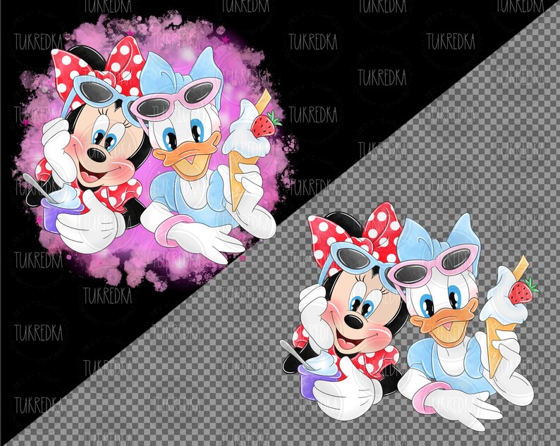 Minnie Mouse Daisy Beach Clipart, PNG Clip Art, Cartoon Sublimation ...