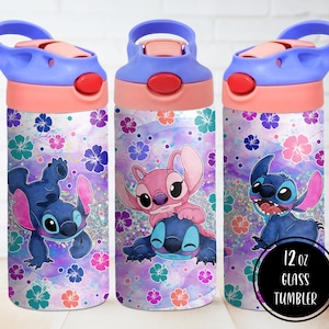 Stitch and Lilo Cup PNG File DIGITAL DOWNLOAD 12oz Tumbler Design, 12oz Flip Top Cup Wrap