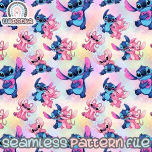 Stitch Seamless Angel Pattern, Fond de papier numérique Télécharger JPG