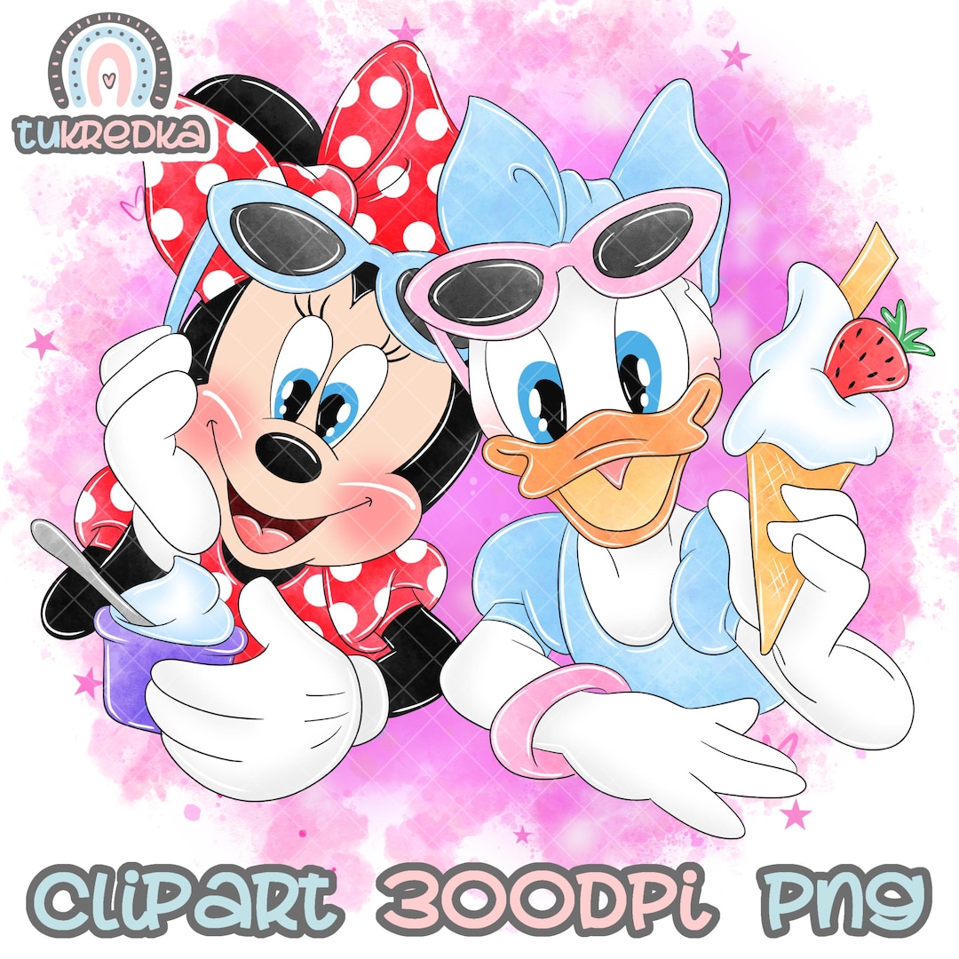 Minnie Mouse Daisy Beach Clipart, PNG Clip Art, Cartoon Sublimation ...