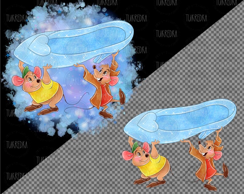 Princess Cinderella Gus Mice Clip Art PNG Clip Art, Cartoon Sublimation ...