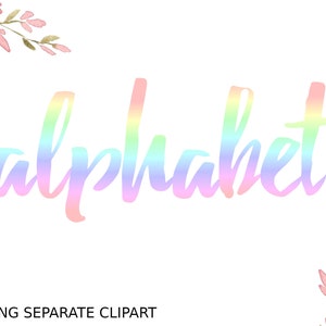 Rainbow Alphabet Clip Art Ombre Alphabet Letters Cards Télécharger utilisation commerciale gratuite PNG