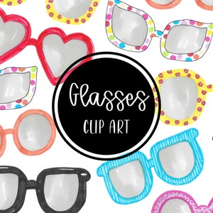 Zonnebril Clip art Handbeschilderd Digitale Clipart Bril Zomerzon Kaarten Download Gratis Commercieel Gebruik PNG