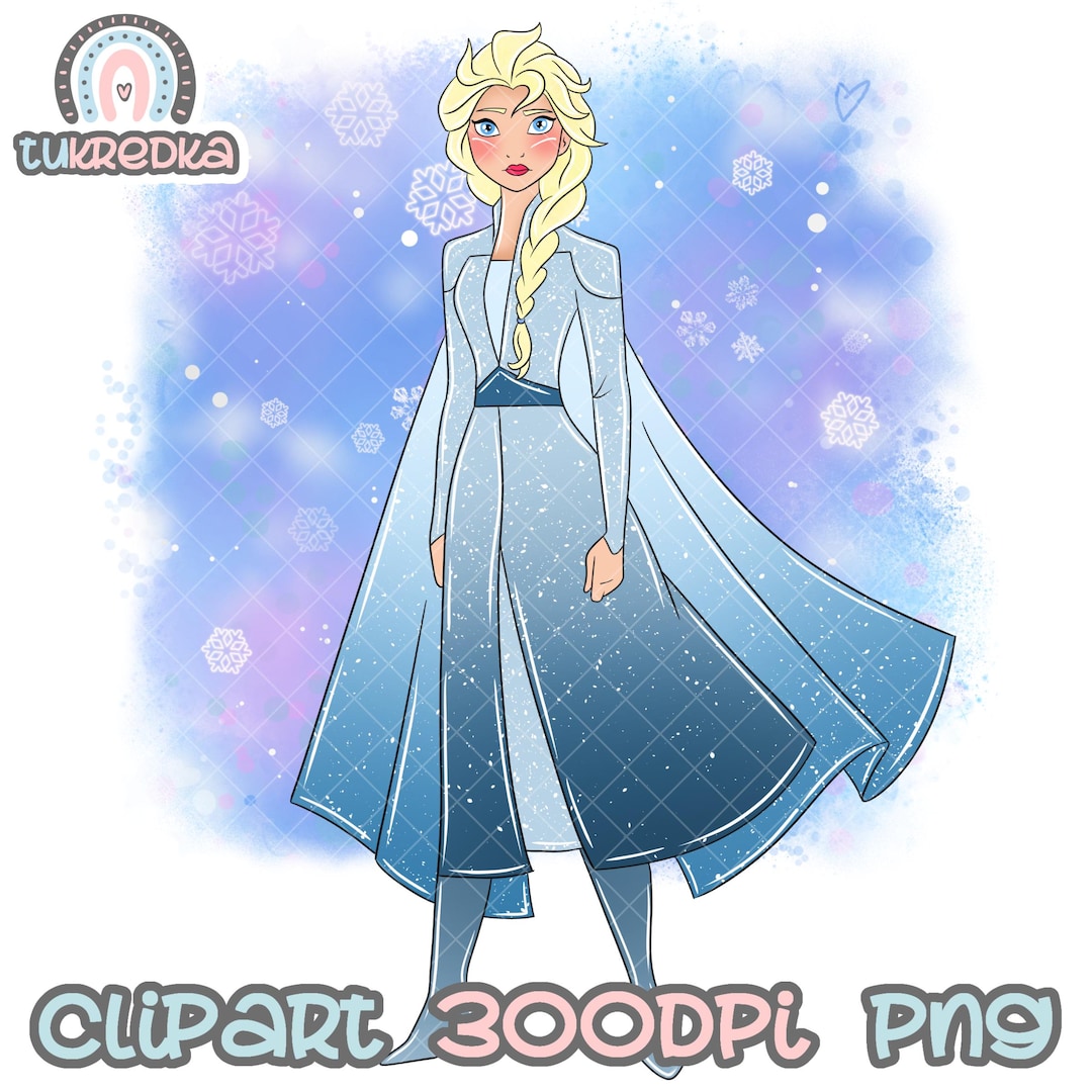 Elsa and Anna Frozen Clip Art PNG Clipart Cartoon Sublimation Art - Etsy