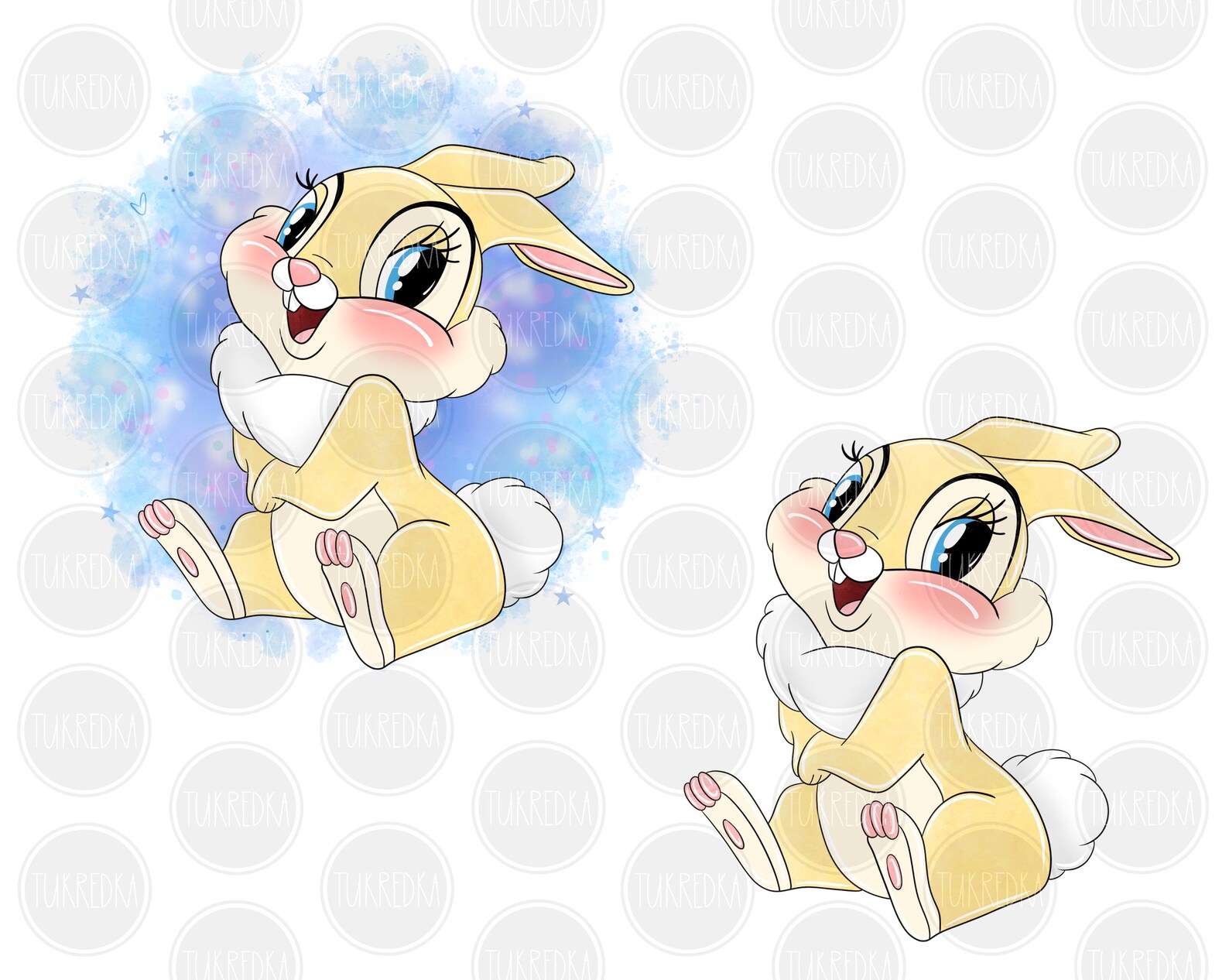 Bambi Rabbit Cute Clip Art PNG, Cartoon Bambi Clipart Sublimation PNG ...