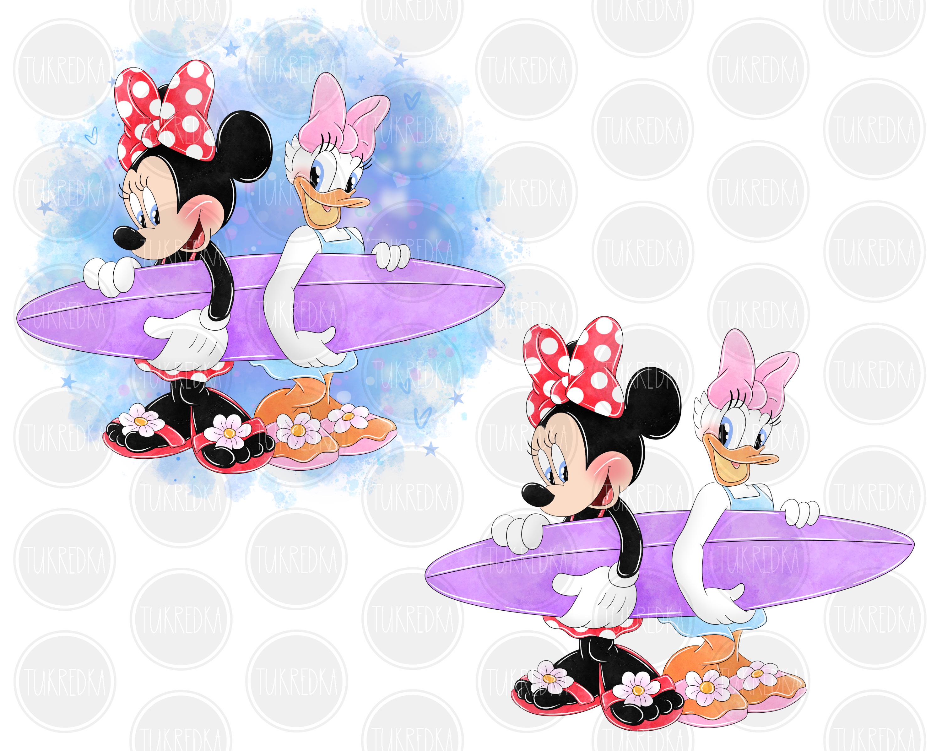 Minnie Mouse Daisy Beach Clipart, PNG Clip Art, Cartoon Sublimation ...