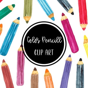 Clip art de lápis de cor Pintado à mão Clipart digital De volta às aulas Doodler Cartões Download grátis de uso comercial PNG