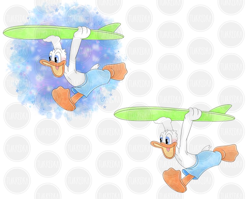 Donald Duck Beach Clipart, PNG Clip Art, Cartoon Sublimation Pngcartoon ...