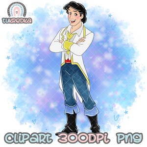 Clip art Príncipe Eric, Clip art A Pequena Sereia PNG, Sublimação de desenhos animados PNG