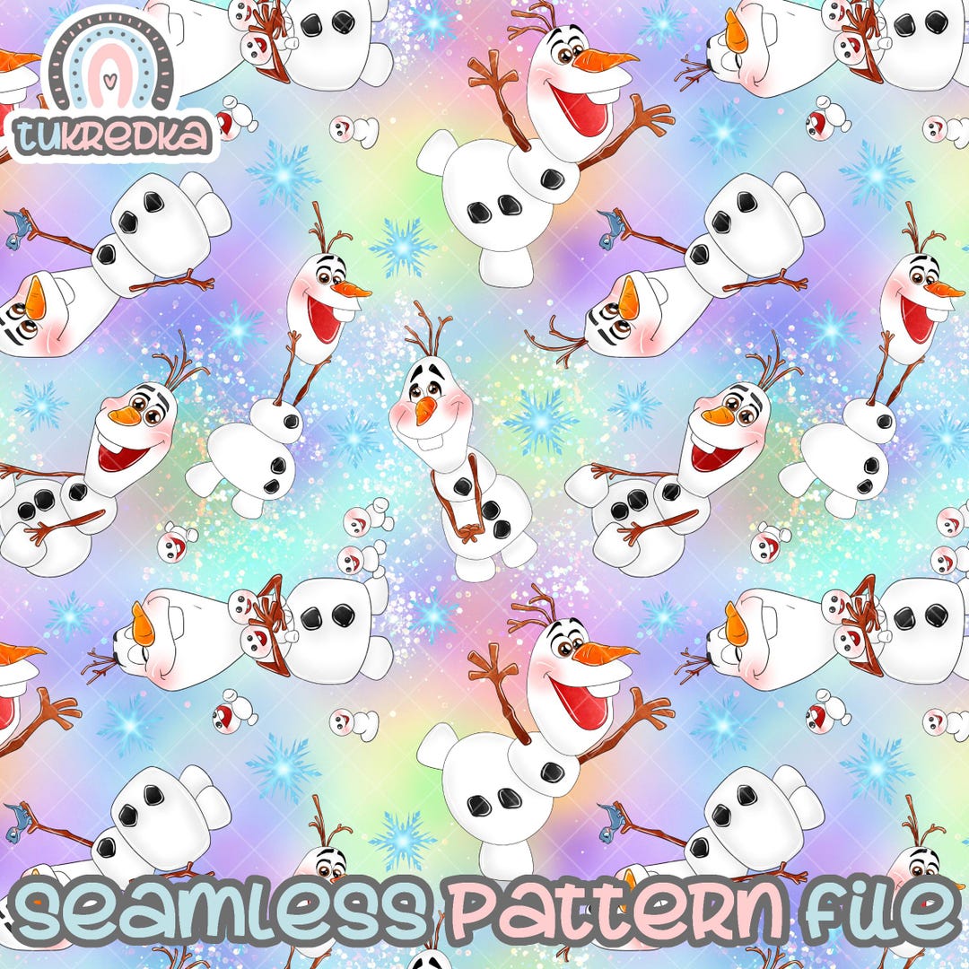 Olaf Frozen Seamless Pattern, Digital Paper Background Download JPG - Etsy
