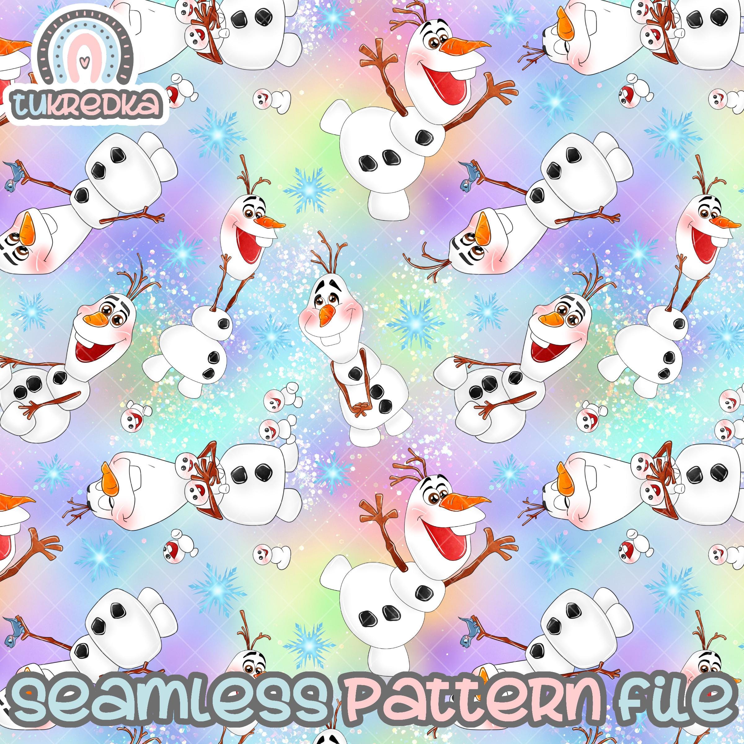 Olaf Frozen Seamless Pattern, Digital Paper Background Download JPG - Etsy
