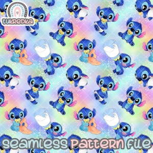 Stitch Seamless Angel Pattern, Fond de papier numérique Télécharger JPG