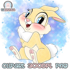 Bambi Coniglio Carino Clip art PNG, Cartone Animato Bambi Clipart Sublimazione PNG