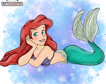 Prinzessin Ariel ClipArt, die kleine Meerjungfrau PNG ClipArt, Cartoon Sublimation PNG