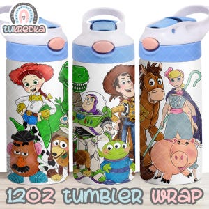 Toy Story Cup PNG File DIGITAL DOWNLOAD 12oz Tumbler Design, 12oz Flip Top Cup Wrap