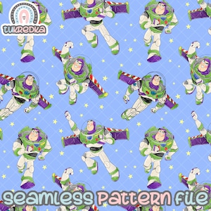 Toy Story Buzz Lightyear Woody Seamless Pattern, sfondo in carta digitale Scarica JPG