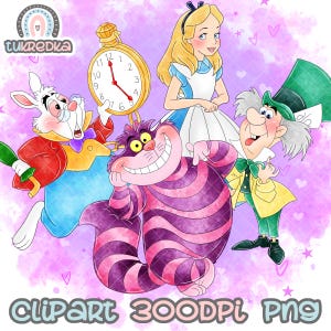 Alice In Wonderland Clip art PNG, Cartoon Sublimation PNG Clipart, Cartoon Sublimation PNG