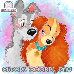 Lady en de Vagebond clipart PNG, Cartoon Sublimatie PNG Clipart, Cartoon Sublimatie PNG