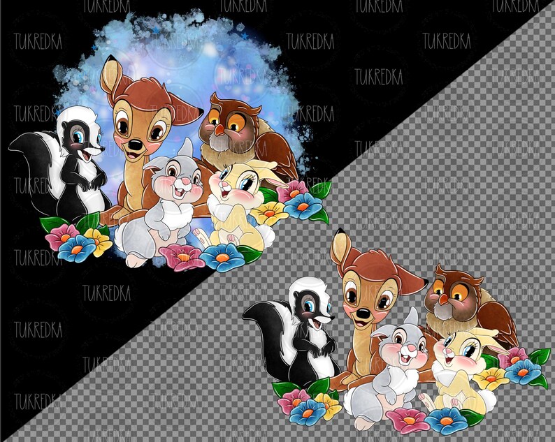 Bambi Cute Clip Art PNG, Cartoon Clipart Sublimation PNG Cartoon Art ...