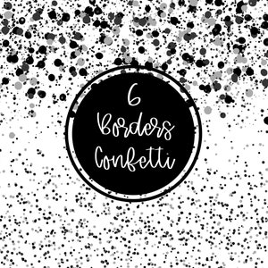Digital Confetti Black Border Confetti Clipart Confetti Invitation Party Cards Halloween Baixar Grátis Uso Comercial PNG