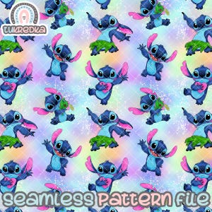 Stitch Seamless Angel Pattern, Fond de papier numérique Télécharger JPG