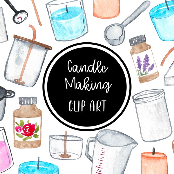 Candle Making Candles Clip art Watercolor Handpainted Digital Clipart Light Lighting Hollyday Download  Free Commercial Use PNG