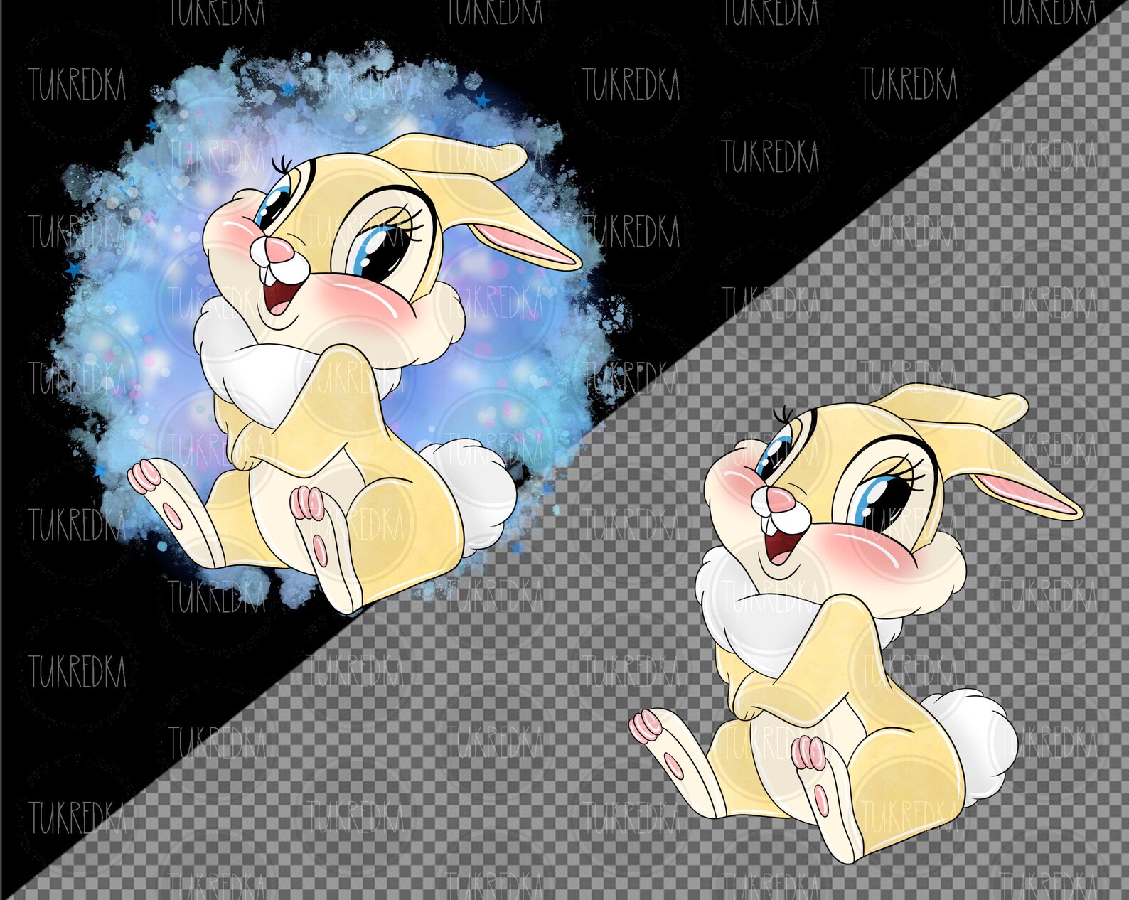 Bambi Rabbit Cute Clip Art PNG, Cartoon Bambi Clipart Sublimation PNG ...