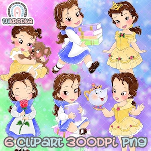 Baby Peuter Prinses Belle Clipart, Belle en het Beest PNG Clipart, Cartoon Sublimatie PNG