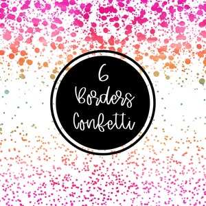 Digital Confetti Ombre Border Confetti Clipart Confetti Invitation Party Orange Pink Cards Download Free Commercial Use PNG