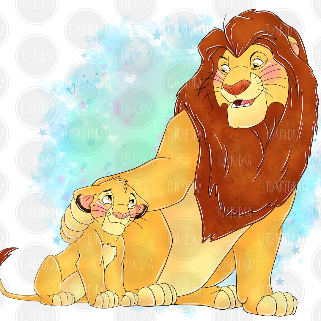 Lion King Simba Mufasa Clip Art PNG, Cartoon Sublimation PNG Clipart ...