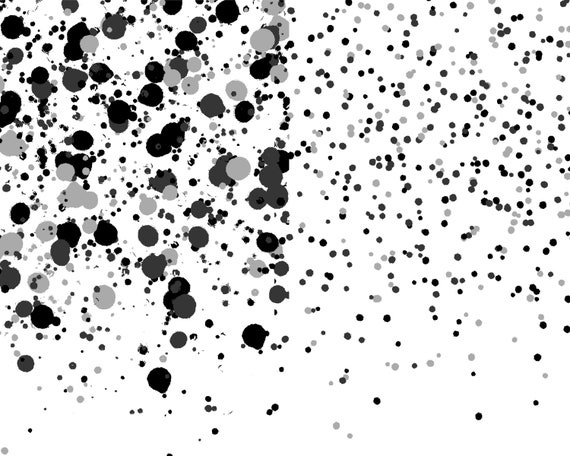 confetti clip art black and white