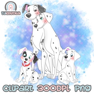 101 Dalmatians Dog Clip art PNG, Cartoon Clipart Sublimation PNG