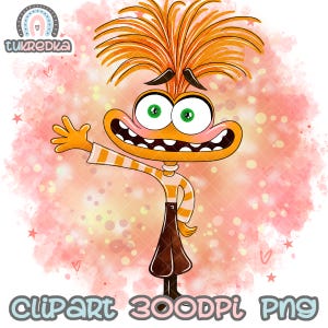 Inside Out Ansia Clip art PNG, Clipart di cartoni animati disegnati a mano Sublimazione PNG