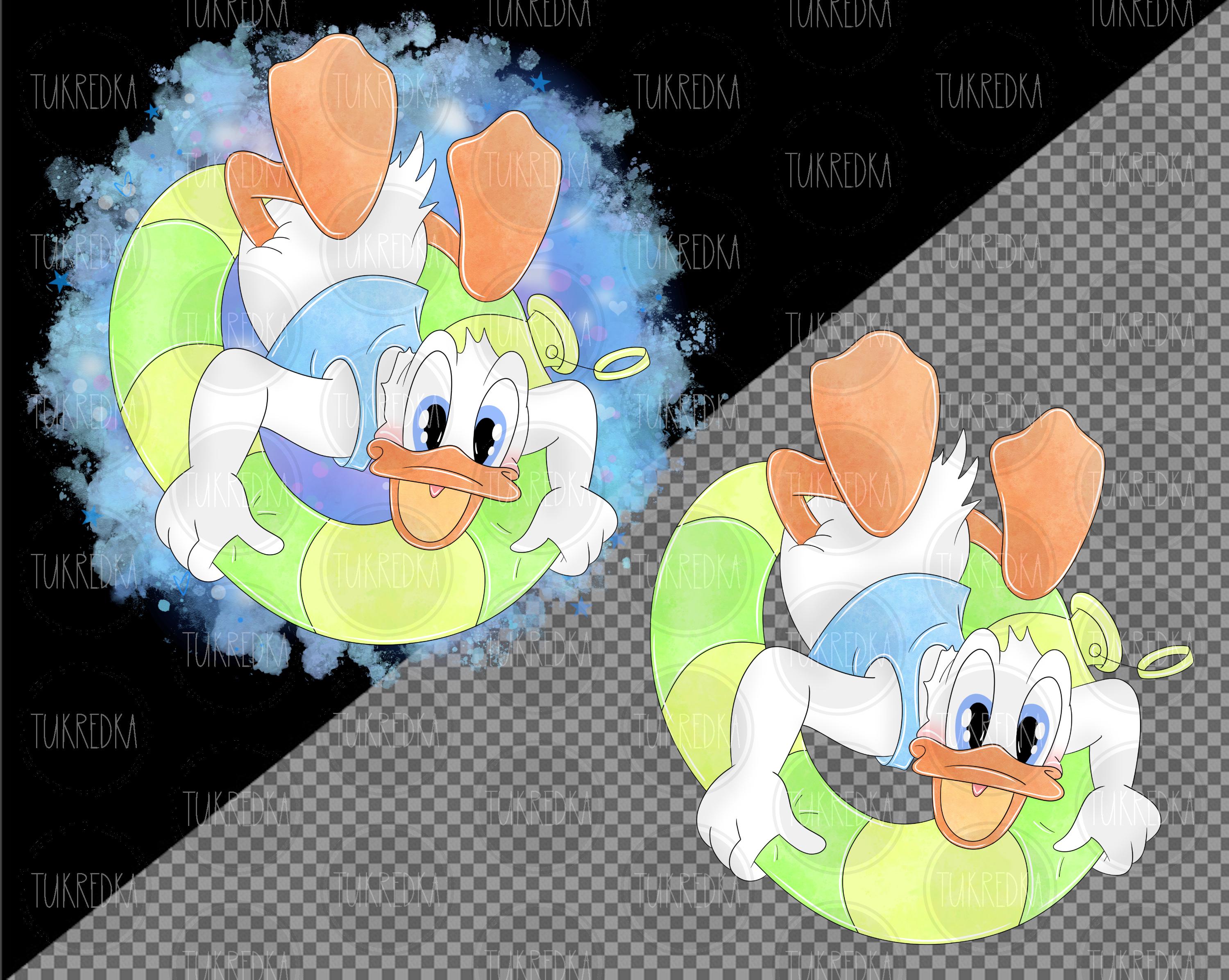 Donald Duck Beach Clipart, PNG Clip Art, Cartoon Sublimation Pngcartoon ...