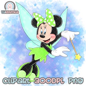 Minnie Mouse Tinkerbell Clipart, PNG Clip art, Mickey Mouse and Friends Cartoon Sublimation PNG