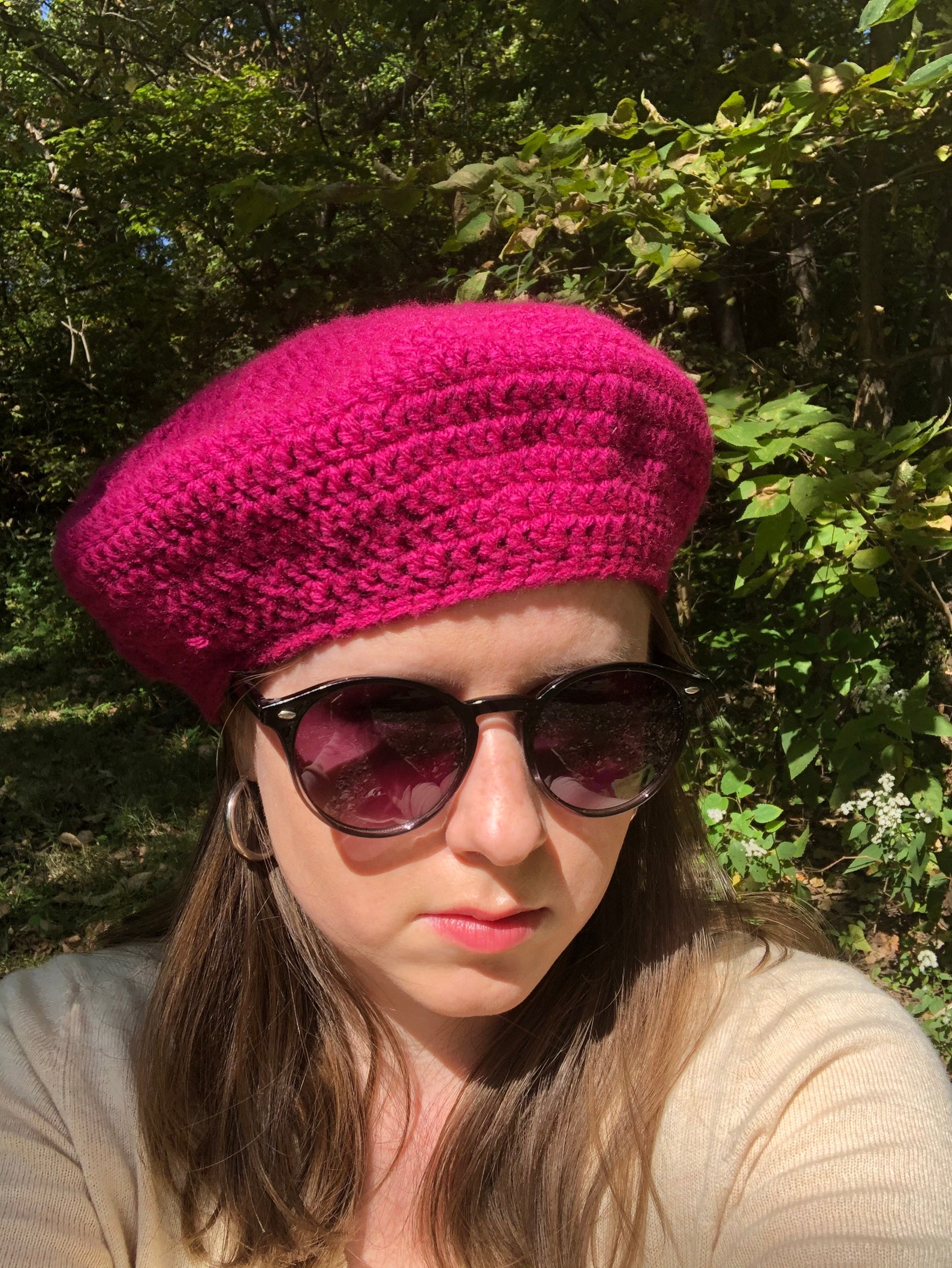 Raspberry Beret Etsy