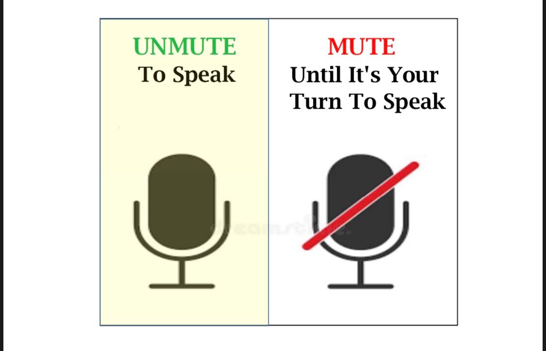 Mute/ Unmute Sign Zoom Reminder Printable Instant Download Print Etsy