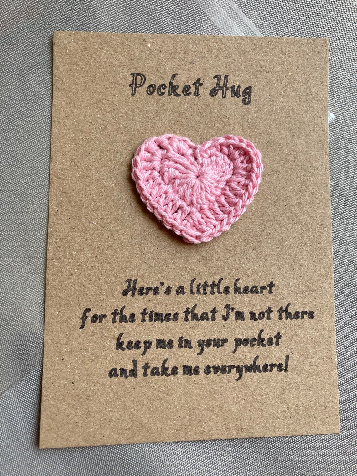 Handmade Pocket Hug Crochet Heart Etsy