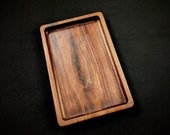 Handcrafted Solid Walnut Valet Catchall Tray, Elegant and Functional Organizer