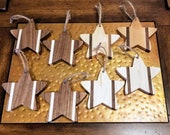 Handmade Wood Star Ornaments