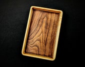 Walnut and Maple Catchall Valet Tray