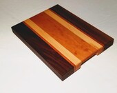 Handmade Cutting Board, Variegated Wood Cutting Board, Striped Cutting Board